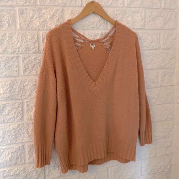 S/M Soft Coral Sweater - Picture 3 of 7